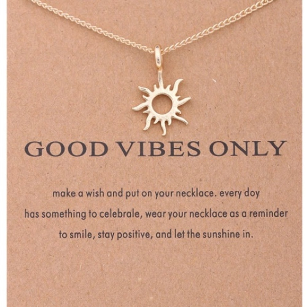 Good Vibes Only Inspirational Dainty Necklace